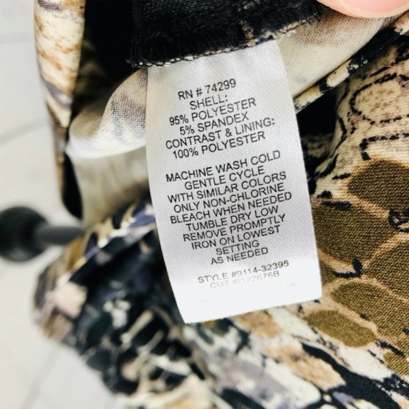 Snake Print Midi Cocktail Dress Size 8 M NWT - Picture 6 of 7